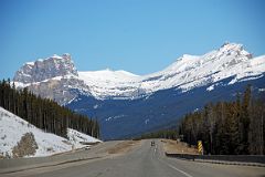 35 Castle Mountain, Stuart Knob, Helena Peak and Helena Ridge Morning From Trans Canada Highway Driving Between Banff And Lake Louise in Winter